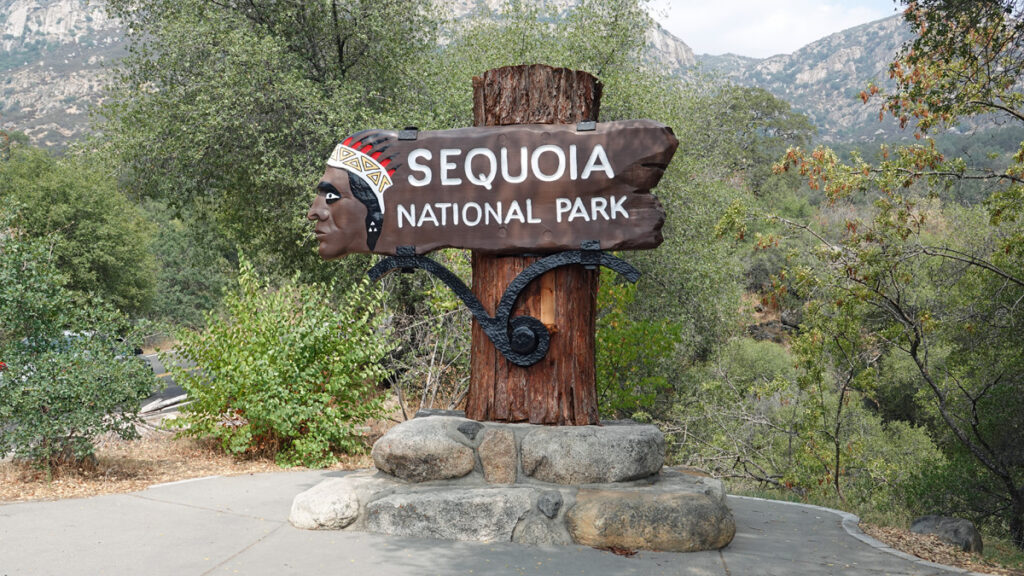 Sequoia National park sign